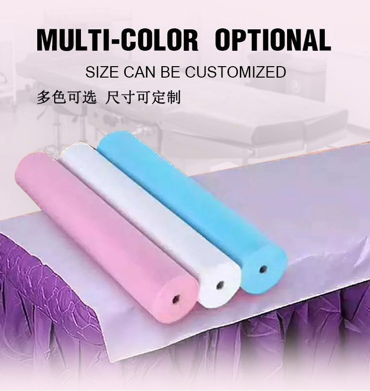 丙綸無(wú)紡布美容床上的一次性床單